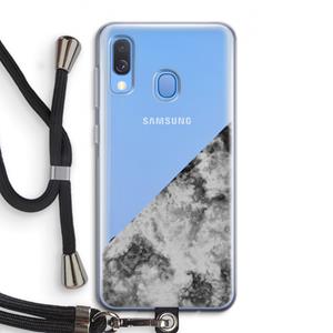 CaseCompany Onweer: Samsung Galaxy A40 Transparant Hoesje met koord