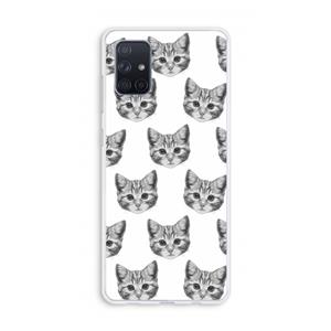 CaseCompany Kitten: Galaxy A71 Transparant Hoesje
