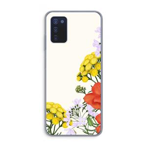 CaseCompany Wilde bloemen: Samsung Galaxy A03s Transparant Hoesje