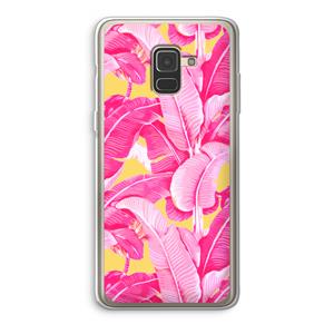 CaseCompany Pink Banana: Samsung Galaxy A8 (2018) Transparant Hoesje