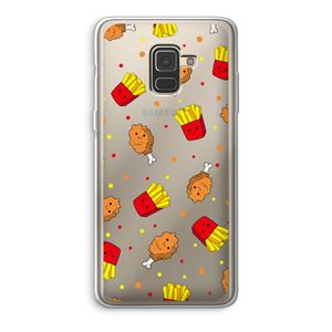 CaseCompany Chicken 'n Fries: Samsung Galaxy A8 (2018) Transparant Hoesje