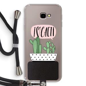 CaseCompany I love cacti: Samsung Galaxy J4 Plus Transparant Hoesje met koord