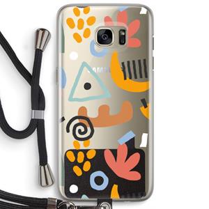 CaseCompany Abstract: Samsung Galaxy S7 Edge Transparant Hoesje met koord
