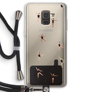 CaseCompany Dancing #1: Samsung Galaxy A8 (2018) Transparant Hoesje met koord