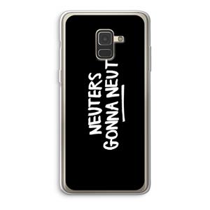 CaseCompany Neuters (zwart): Samsung Galaxy A8 (2018) Transparant Hoesje