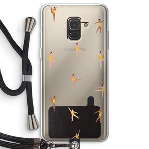 CaseCompany Dans #2: Samsung Galaxy A8 (2018) Transparant Hoesje met koord