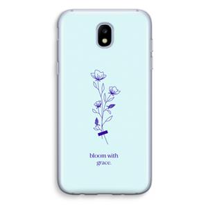 CaseCompany Bloom with grace: Samsung Galaxy J5 (2017) Transparant Hoesje