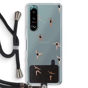 CaseCompany Dancing #1: Sony Xperia 5 III Transparant Hoesje met koord