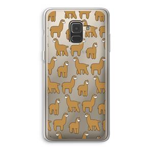 CaseCompany Alpacas: Samsung Galaxy A8 (2018) Transparant Hoesje