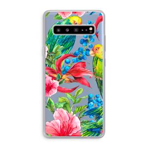 CaseCompany Papegaaien: Samsung Galaxy S10 5G Transparant Hoesje