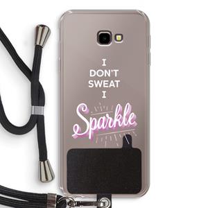 CaseCompany Sparkle quote: Samsung Galaxy J4 Plus Transparant Hoesje met koord