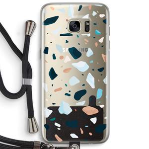 CaseCompany Terrazzo N°13: Samsung Galaxy S7 Edge Transparant Hoesje met koord