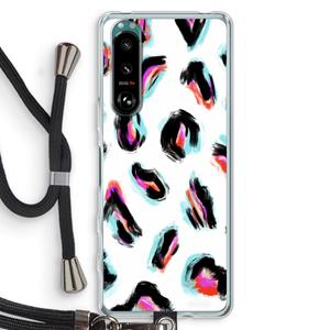 CaseCompany Cheetah color: Sony Xperia 5 III Transparant Hoesje met koord