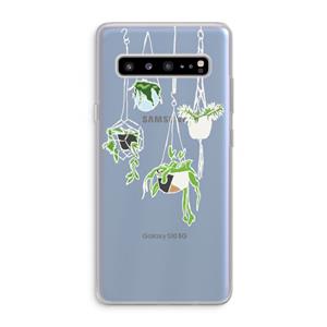 CaseCompany Hang In There: Samsung Galaxy S10 5G Transparant Hoesje