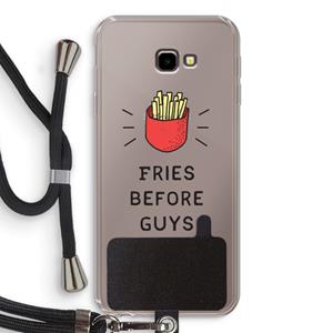 CaseCompany Fries before guys: Samsung Galaxy J4 Plus Transparant Hoesje met koord