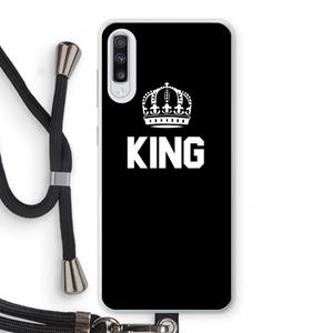 CaseCompany King zwart: Samsung Galaxy A70 Transparant Hoesje met koord