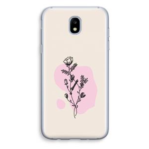 CaseCompany Roses are red: Samsung Galaxy J5 (2017) Transparant Hoesje