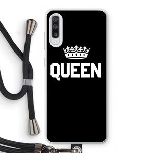 CaseCompany Queen zwart: Samsung Galaxy A70 Transparant Hoesje met koord