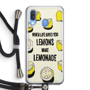 CaseCompany Lemonade: Samsung Galaxy A40 Transparant Hoesje met koord