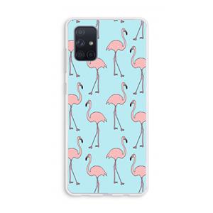 CaseCompany Anything Flamingoes: Galaxy A71 Transparant Hoesje