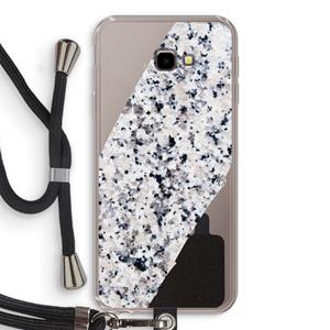 CaseCompany Gespikkelde marmer: Samsung Galaxy J4 Plus Transparant Hoesje met koord