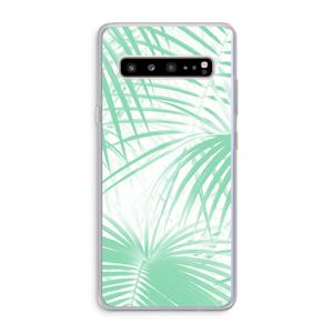 CaseCompany Palmbladeren: Samsung Galaxy S10 5G Transparant Hoesje
