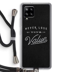 CaseCompany Never lose your value: Samsung Galaxy A42 5G Transparant Hoesje met koord