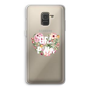 CaseCompany GRL PWR Flower: Samsung Galaxy A8 (2018) Transparant Hoesje
