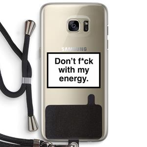 CaseCompany My energy: Samsung Galaxy S7 Edge Transparant Hoesje met koord