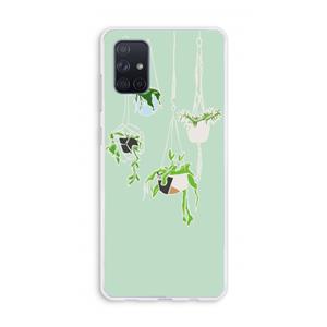 CaseCompany Hang In There: Galaxy A71 Transparant Hoesje