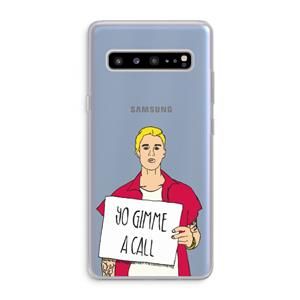 CaseCompany Gimme a call: Samsung Galaxy S10 5G Transparant Hoesje