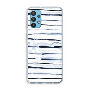 CaseCompany Ink Stripes: Samsung Galaxy A32 4G Transparant Hoesje