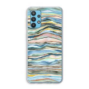 CaseCompany Watercolor Agate: Samsung Galaxy A32 4G Transparant Hoesje
