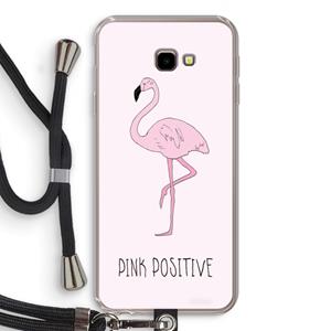 CaseCompany Pink positive: Samsung Galaxy J4 Plus Transparant Hoesje met koord