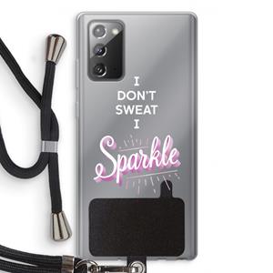 CaseCompany Sparkle quote: Samsung Galaxy Note 20 / Note 20 5G Transparant Hoesje met koord