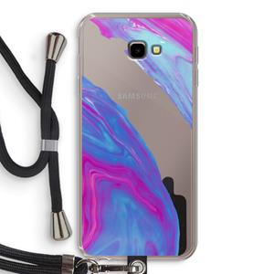 CaseCompany Zweverige regenboog: Samsung Galaxy J4 Plus Transparant Hoesje met koord