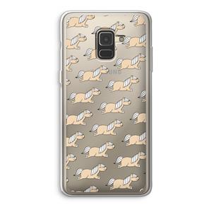 CaseCompany Ponys: Samsung Galaxy A8 (2018) Transparant Hoesje