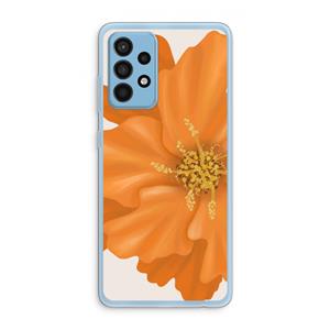 CaseCompany Orange Ellila flower: Samsung Galaxy A52 Transparant Hoesje