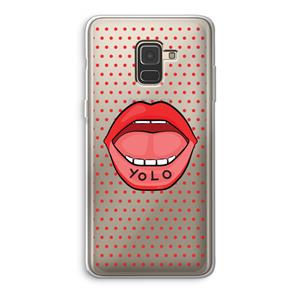 CaseCompany Yolo Denise: Samsung Galaxy A8 (2018) Transparant Hoesje