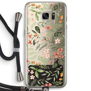 CaseCompany Sweet little flowers: Samsung Galaxy S7 Edge Transparant Hoesje met koord