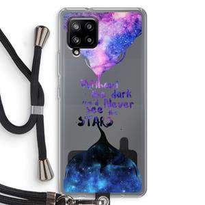 CaseCompany Stars quote: Samsung Galaxy A42 5G Transparant Hoesje met koord