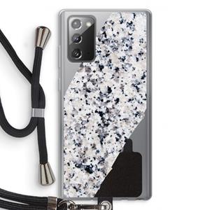 CaseCompany Gespikkelde marmer: Samsung Galaxy Note 20 / Note 20 5G Transparant Hoesje met koord