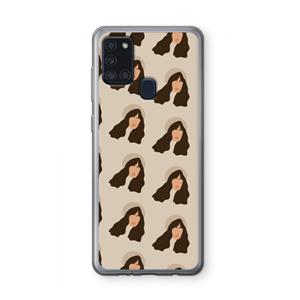 CaseCompany Bonjour mon amour: Samsung Galaxy A21s Transparant Hoesje