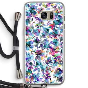 CaseCompany Hibiscus Flowers: Samsung Galaxy S7 Edge Transparant Hoesje met koord