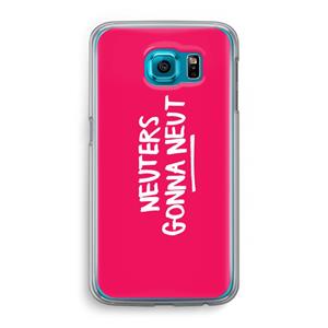 CaseCompany Neuters (roze): Samsung Galaxy S6 Transparant Hoesje