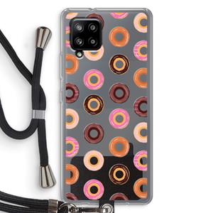 CaseCompany Donuts: Samsung Galaxy A42 5G Transparant Hoesje met koord