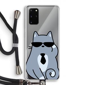 CaseCompany Cool cat: Samsung Galaxy S20 Plus Transparant Hoesje met koord