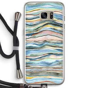 CaseCompany Watercolor Agate: Samsung Galaxy S7 Edge Transparant Hoesje met koord