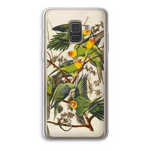 CaseCompany Carolinaparkiet: Samsung Galaxy A8 (2018) Transparant Hoesje
