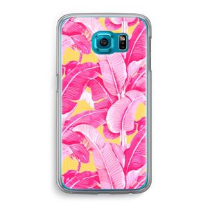 CaseCompany Pink Banana: Samsung Galaxy S6 Transparant Hoesje